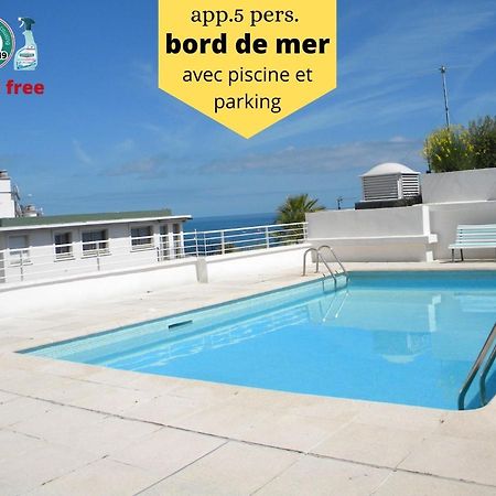 app Le Rocazur avec piscine et parking en bord de mer à 500M du centre ville Menton Exterior foto