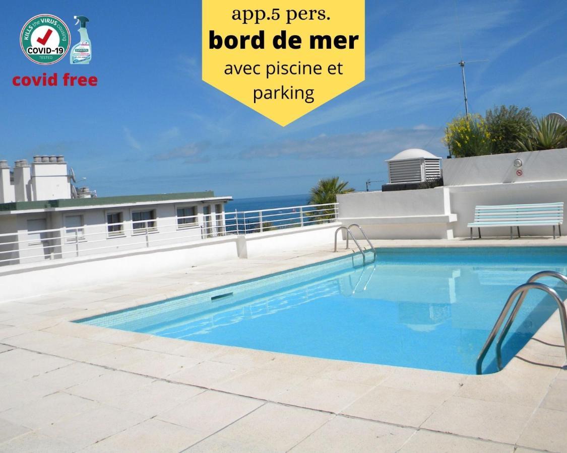 app Le Rocazur avec piscine et parking en bord de mer à 500M du centre ville Menton Exterior foto